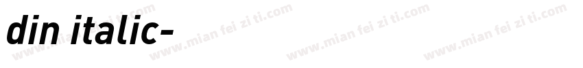 din italic字体转换